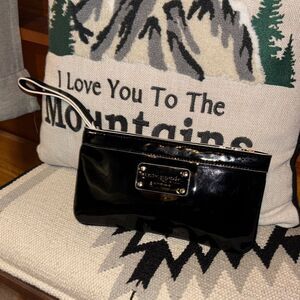 Kate Spade Glossy Black Wristlet
